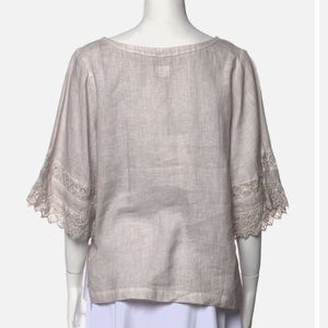 {NWT} 100% LINEN cute blouse